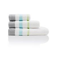 home stripe band border towel 580gsm cotton hand bath and sheet white