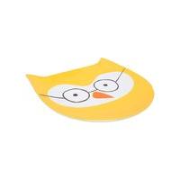 Home owl shaped melamine plate - Yellow