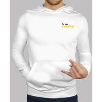 hooded sweatshirt man white