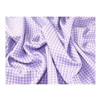 Houndstooth Print Scuba Stretch Jersey Dress Fabric Lilac