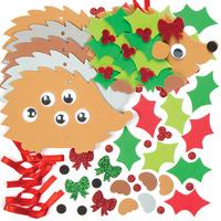 Holly Hedgehog Decoration Kits Bulk Pack (Pack of 30)