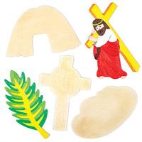 holy week wooden shapes pack of 12