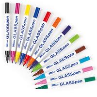 hobbyline fine tip glass pens 6 per pack colour pack a