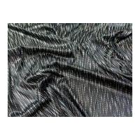 Hologram Stretch Jersey Dress Fabric Black & Silver