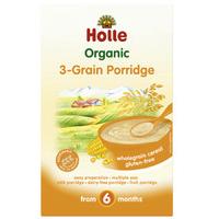 holle organic 3 grain porridge 250g