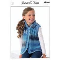 hooded top in james c brett marble chunky jb088