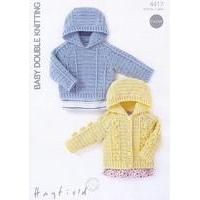 hooded sweater and jacket in hayfield baby dk 4417