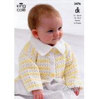Hooded Jacket, Cardigan with Collar, Sweater and Waistcoat in King Cole DK (3476)