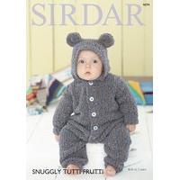 Hooded Onesie in Sirdar Snuggly Tutti Frutti (4694)