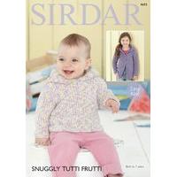 Hooded Cardigan and Sweater in Sirdar Snuggly Tutti Frutti (4693)