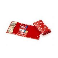 hobby gift red polka dot case sewing kit
