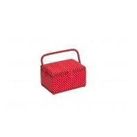 Hobby & Gift Polka Dot Medium Sewing Box Red