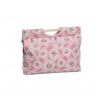 hobby gift craft bag storage cameo floral print pink