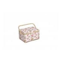 Hobby & Gift Floral Medium Sewing Box Pink