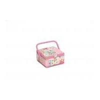 hobby gift patchwork small sewing box pink