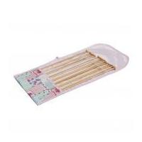 Hobby & Gift Bamboo Knitting Needle Gift Set with Patchwork Floral Wrap Case