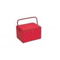 Hobby & Gift Polka Dot Large Sewing Box Red