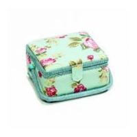 hobby gift floral small sewing box blue