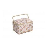 hobby gift floral large sewing box pink