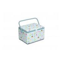 Hobby & Gift Cupcakes Large Sewing Box Blue