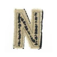 Hobbycraft Distressed Fabric Iron On Motif Letter N