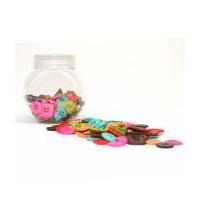 hobbycraft button jar subdued colour shapes assorted