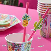 Hot Summer Paper Party Straws