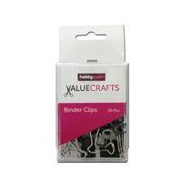 Hobbycraft Binder Clips Black 20 pieces