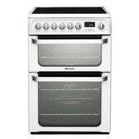 Hotpoint HUE62PS 60cm ULTIMA Electric Cooker in White D Oven Ceramic