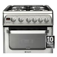Hotpoint HUG52X 50cm ULTIMA Gas Cooker in St Steel Double Oven A Rated