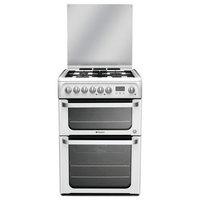 Hotpoint HUD61PS 60cm ULTIMA Dual Fuel Cooker in White Double Oven