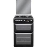 Hotpoint HUG61K 60cm ULTIMA Gas Cooker in Black Double Oven A Rated