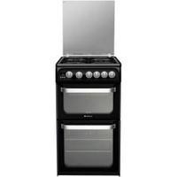 Hotpoint HUG52K 50cm ULTIMA Gas Cooker in Black Double Oven A Rated