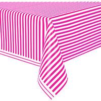 Hot Pink Stripe Party Table Cover