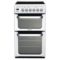 Hotpoint HUE52PS 50cm ULTIMA Electric Cooker in White D Oven Ceramic
