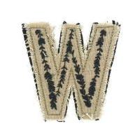 Hobbycraft Distressed Fabric Iron On Motif Letter W