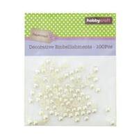 Hobbycraft Embellishments Pearlised Circles 100Pcs 3 mm Ivory
