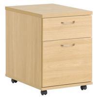 Home Office 2 Draw Mobile Pedestal Beech