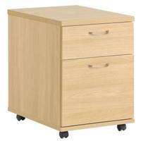 Home Office 2 Draw Mobile Pedestal Oak