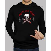 hooded sweatshirt rock and roll music