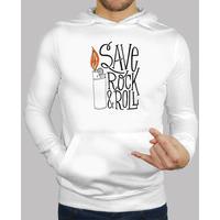 hooded sweatshirt save rock and roll