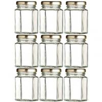 Home Made Hexagonal Twist Lid Jar 55ml, 55ml, 48 Pack