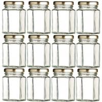 Home Made Hexagonal Twist Lid Jar 340ml, 340ml, 6 Pack