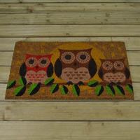 Hooters Owl Design Coir Doormat by Smart Solar