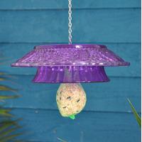 Hobnail Coloured Glass Round Hanging Fat Ball Feeder by Fallen Fruits