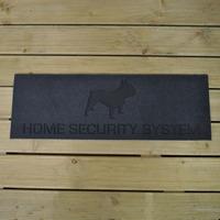 Home Security Dog Doormat by Fallen Frutis