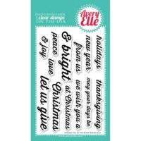 Holiday Fill In The Blank Avery Elle Rubber Clear Stamp Set