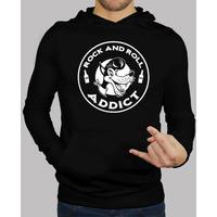 hooded sweatshirt rock and roll addict