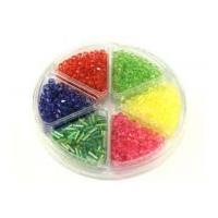 Hobby & Crafting Fun Bead Kit Bugle & Faceted Beads Red, Blue, Green, Pink & Yellow
