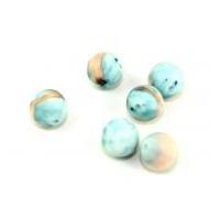 Hobby & Crafting Fun Marble Look Round Beads Aqua